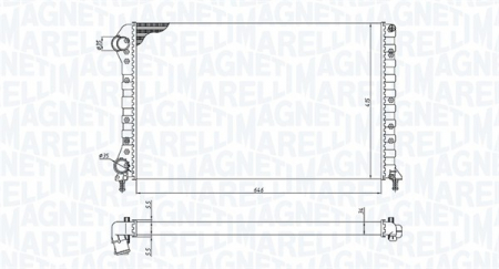 Radiator apa - Radiator motor (Manual) potrivit MERCEDES E (W210); FIAT DOBLO, DOBLO/MINIVAN 1.2-2.7D
