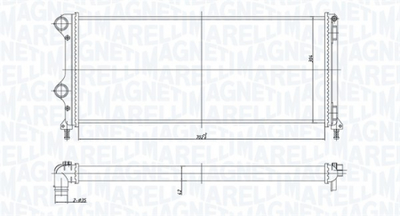 Racire - Radiator motor (Manual) potrivit MERCEDES E (W210); FIAT DOBLO, DOBLO/MINIVAN 1.3D/1.9D/2.7D