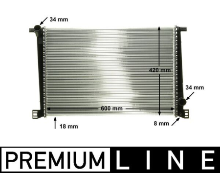 Radiator apa - Radiator motor potrivit MINI (F55), (F56), (R56), (R57), (R58), (R59), CLUBMAN (R55), CLUBVAN (R55), COUNTRYMAN (R60), PACEMAN (R61) 1.4-1.6 dupa 2006 (manual)