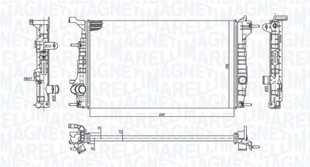 Radiator apa - Radiator motor potrivit RENAULT FLUENCE, GRAND SCENIC III, MEGANE, MEGANE III, SCENIC III 1.6ALK-2.0D (Manual)