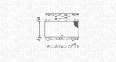 Radiator apa - Radiator motor potrivit TOYOTA AVENSIS 1.6/1.8/2.0 2000-2003 (manual)