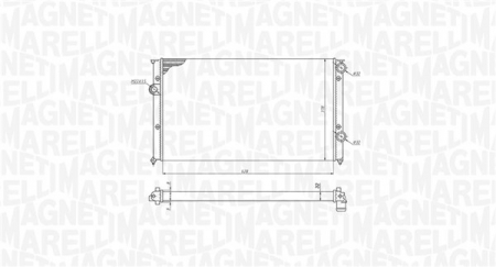 Racire - Radiator motor (Manual) potrivit VW GOLF III, PASSAT B3/B4, VENTO 1.6-2.0
