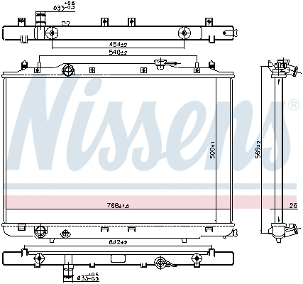 Radiator apa - Radiator motor potrivit ACURA MDX; HONDA PILOT 3.0/3.5 dupa 2013