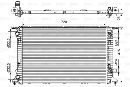 Radiator apa - Radiator motor potrivit AUDI A4 ALLROAD B8, A4 B8, A4 B9, A5, A6 C7, A7, Q3, Q5; PORSCHE MACAN 1.8-3.0D