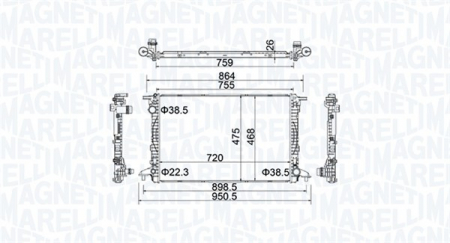 Radiator apa - Radiator motor potrivit AUDI A4 ALLROAD B9, A4 B9, A5, A6 C8, A8 D5, Q7 3.0/3.0D/3.0DH