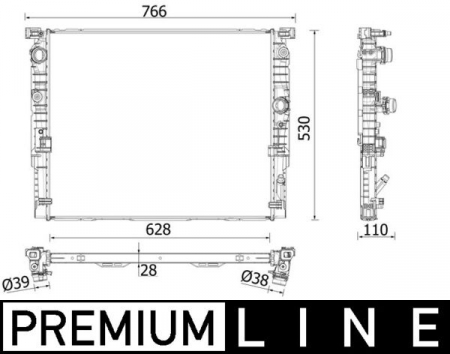 Radiator motor potrivit BMW 5 (G30, F90), 5 (G31), 6 GRAN TURISMO (G32), 7 (G11, G12) 1.6/2.0/3.0 [2]