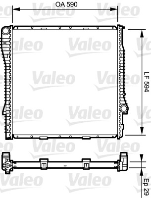 Radiator apa - Radiator motor potrivit BMW X5 (E53) 3.0/3.0D 04.00-10.06