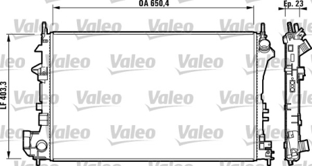 Radiator apa - Radiator motor potrivit CADILLAC BLS; HYUNDAI GRAND SANTA FÉ; OPEL SIGNUM, VECTRA C, VECTRA C GTS; SAAB 9-3 1.6-2.2D
