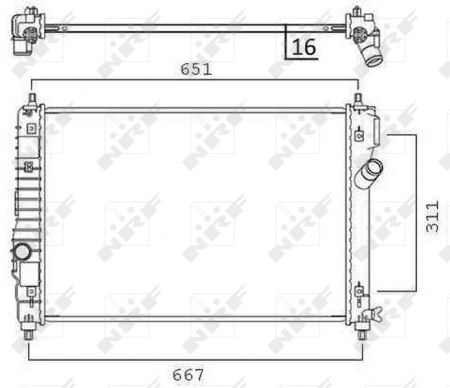 Radiator apa - Radiator motor potrivit CHEVROLET AVEO / KALOS 1.2/1.2LPG pana in 2014