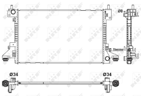 Radiator apa - Radiator motor potrivit CHEVROLET VOLT; OPEL AMPERA 1.4H 11.11-