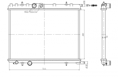 Radiator motor potrivit CITROEN BERLINGO, BERLINGO MULTISPACE, BERLINGO/MINIVAN, C4, C4 I, XSARA; PEUGEOT 307, 308 I, PARTNER, PARTNER ORIGIN, PARTNER ORIGIN/MINIVAN 1.1-Electric [0]