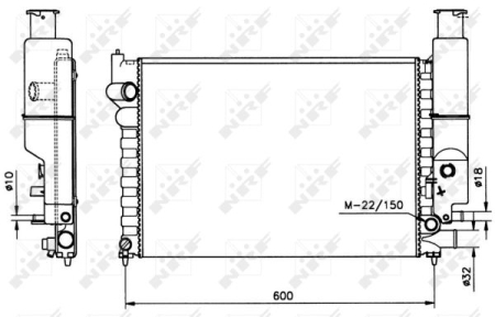 Radiator apa - Radiator motor potrivit CITROEN XM; PEUGEOT 605 2.0 05.89-10.00