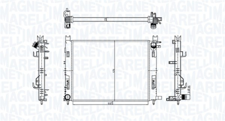 Radiator apa - Radiator motor potrivit DACIA DOKKER, DOKKER/MINIVAN, DUSTER, DUSTER/SUV, LODGY, LOGAN II, LOGAN MCV II, SANDERO II; LADA VESTA; RENAULT ARKANA I, CAPTUR I, CLIO IV, KAPTUR 0.9-1.8 02.08-