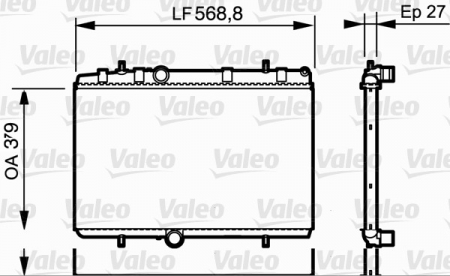 Radiator apa - Radiator motor potrivit DS DS 4 DS 5; CITROEN BERLINGO, BERLINGO MULTISPACE, BERLINGO/MINIVAN, C2, C2 ENTERPRISE, C4, C4 GRAND PICASSO I, C4 GRAND PICASSO II, C4 I, C4 II 1.4-Electric