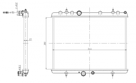 Radiator apa - Radiator motor potrivit DS DS 4 DS 5; CITROEN BERLINGO, BERLINGO MULTISPACE, BERLINGO/MINIVAN, C2, C2 ENTERPRISE, C4, C4 GRAND PICASSO I, C4 GRAND PICASSO II, C4 I, C4 II 1.2-Electric