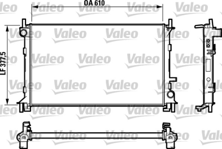 Radiator apa - Radiator motor potrivit FIAT BRAVA; FORD FOCUS I, FOCUS I/KOMBI 1.4-2.0 1995-2005