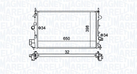 Radiator apa - Radiator motor potrivit FIAT CROMA; OPEL SIGNUM, VECTRA C, VECTRA C GTS 1.9D