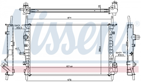 Radiator motor potrivit FORD MONDEO III 2.0D-3.0 [1]