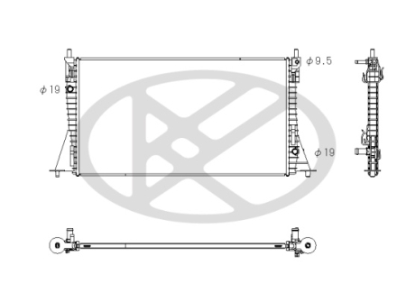 Radiator motor potrivit Ford Mustang MACH-E Electric dupa 2020 - aluminiu, 670×382×16 mm [1]
