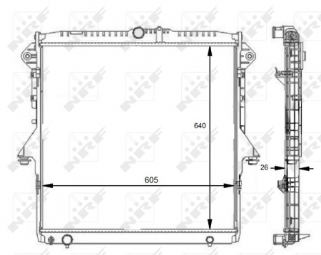Radiator apa - Radiator motor potrivit FORD RANGER 2.2D/2.5/3.2D
