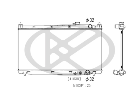 Radiator apa - Radiator motor potrivit HONDA CIVIC X 1.6D 2018-2022