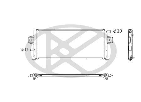 Radiator motor potrivit Honda E:NY1 Electric dupa 2023 - aluminiu, 575×262×16 mm [1]