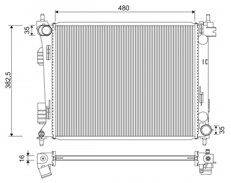 Radiator motor potrivit HYUNDAI ACCENT IV, I20 I; KIA RIO III 1.1D/1.4D/1.6D [2]