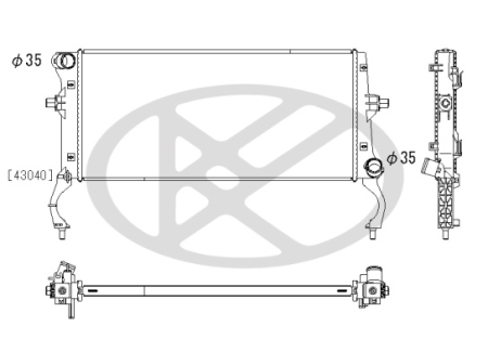 Radiator motor potrivit Hyundai Elantra VI, I30 dupa 2016 - 1.0-1.6, aluminiu, 650×315×25 mm [1]