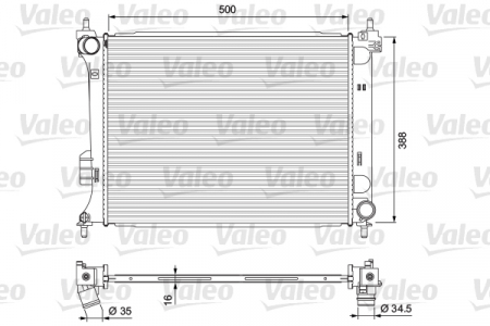 Radiator apa - Radiator motor potrivit HYUNDAI I20 I 1.2/1.4/1.6 pana in 2015
