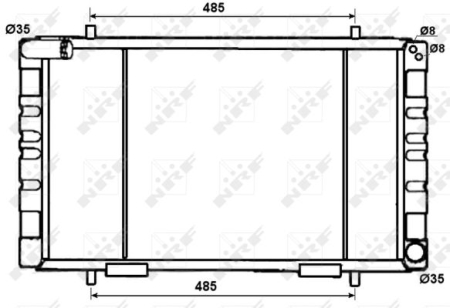 Radiator apa - Radiator motor potrivit LAND ROVER 110/127, 90 I, DEFENDER 2.5/2.5D/3.5 1983-1994
