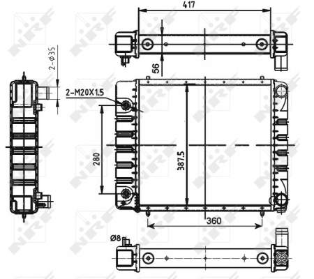 Radiator apa - Radiator motor potrivit LAND ROVER DEFENDER, DISCOVERY I 2.5D