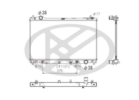 Radiator motor potrivit Lexus GS 2012-2018 - 3.5 hibrid, aluminiu, 425×736×16 mm [1]