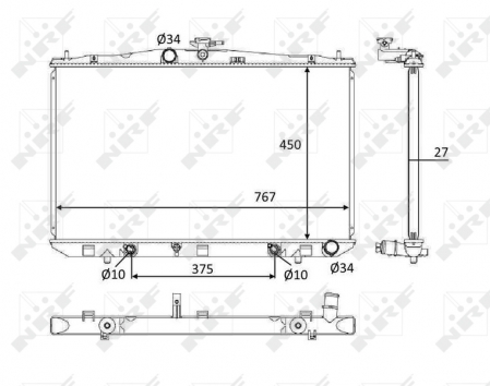 Radiator apa - Radiator motor potrivit LEXUS RX 3.5 pana in 2012