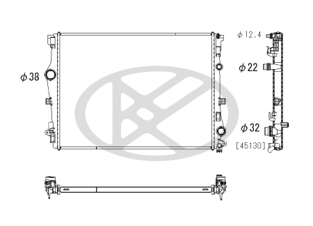Radiator apa - Radiator motor potrivit MERCEDES C ALL-TERRAIN (S206), C T-MODEL (S206), C (W206), CLE (C236) 1.5H-3.0H 03.21-