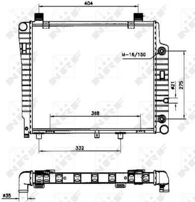 Radiator motor potrivit MERCEDES C T-MODEL (S202), C (W202), E (W210) 2.0D/2.2D [2]