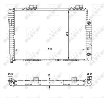 Radiator apa - Radiator motor potrivit MERCEDES C T-MODEL (S202), C (W202), E (W210), SLK (R170) 2.0-3.2
