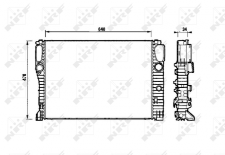 Radiator apa - Radiator motor potrivit MERCEDES CLK (C209), CLS (C219), E (W211), E T-MODEL (S211) 3.2D-6.2
