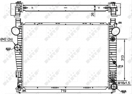 Radiator apa - Radiator motor potrivit MERCEDES S (W220) 2.8/3.2