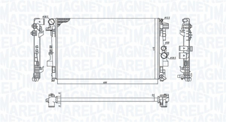 Radiator apa - Radiator motor potrivit MERCEDES VIANO (W639), VITO (W639), VITO / MIXTO (W639) 2.0D-Electric