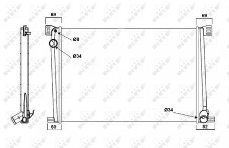 Radiator apa - Radiator motor potrivit MINI (R56), (R57), (R58), (R59), CLUBMAN (R55), CLUBVAN (R55), COUNTRYMAN (R60), PACEMAN (R61) 1.4/1.6 pana in 2016