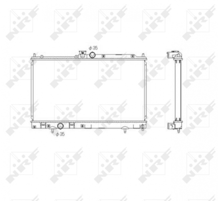 Radiator apa - Radiator motor potrivit MITSUBISHI LANCER VI, LANCER VII 2.0