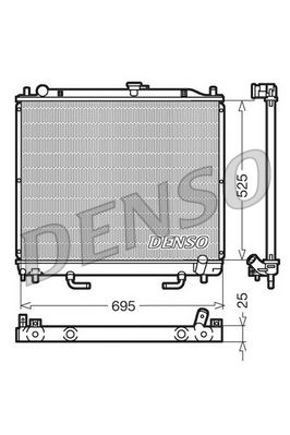Radiator apa - Radiator motor potrivit MITSUBISHI PAJERO CLASSIC, PAJERO II, PAJERO III, PAJERO IV 2.5D/3.2D 04.00-
