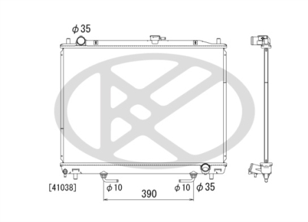 Radiator motor potrivit MITSUBISHI PAJERO II, PAJERO III, PAJERO IV 3.0/3.5/3.8 06.94- [1]