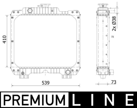 Radiator apa - Radiator motor potrivit NEW HOLLAND TD 4020F, TD 4030F, TD 4040F