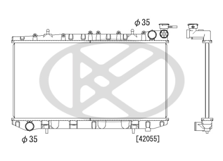 Radiator motor potrivit Nissan 100NX, Almera I, Sunny III 1990-2000 - 1.4-2.0 diesel, aluminiu, 320×657×16 mm [1]
