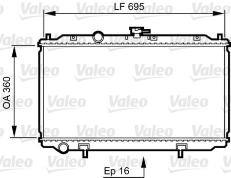 Radiator motor potrivit NISSAN ALMERA II, PRIMERA; SEAT TOLEDO I; VW SCIROCCO 1.5/1.6/1.8
