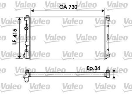 Radiator apa - Radiator motor potrivit NISSAN INTERSTAR; OPEL MOVANO A; RENAULT MASTER II 1.9D-3.0D