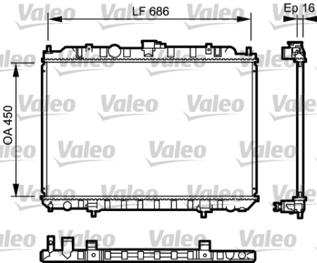Radiator apa - Radiator motor potrivit NISSAN X-TRAIL I 2.0/2.5 2001-2013