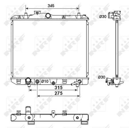 Radiator apa - Radiator motor potrivit OPEL AGILA; SUZUKI SPLASH 1.2