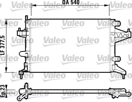 Radiator apa - Radiator motor potrivit OPEL COMBO TOUR, COMBO/MINIVAN, CORSA C, CORSA C/HATCHBACK, TIGRA 1.0-1.8 dupa 2000